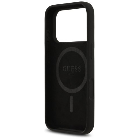 GUESS futerał do IPHONE 17 Pro kompatybilny z MagSafe GUHMP17LSCTRLMK (Silicone W/ Triangle Logo) czarny
