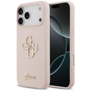 GUESS futerał do IPHONE 17 Pro Max GUHCP17XSC4GSMP (Silicone W/ Big 4G Script) różowy