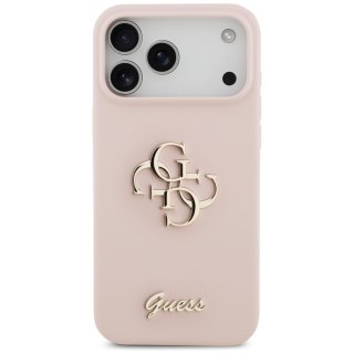 GUESS futerał do IPHONE 17 Pro Max GUHCP17XSC4GSMP (Silicone W/ Big 4G Script) różowy
