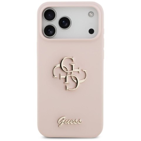 GUESS futerał do IPHONE 17 Pro Max GUHCP17XSC4GSMP (Silicone W/ Big 4G Script) różowy