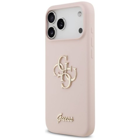 GUESS futerał do IPHONE 17 Pro Max GUHCP17XSC4GSMP (Silicone W/ Big 4G Script) różowy