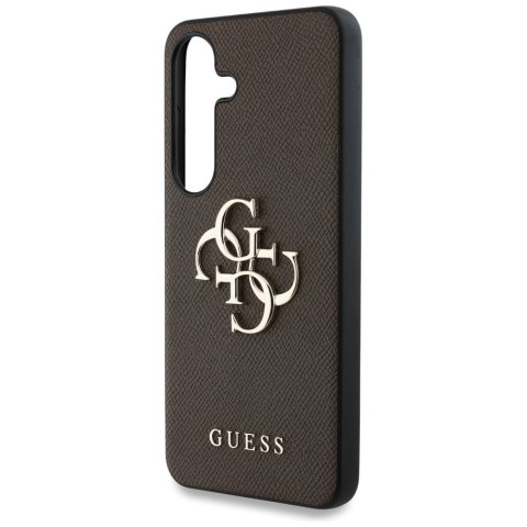GUESS futerał do SAMSUNG S25 GUHCS25SPGT4MBW (PU Grained Big 4G and Classic Logo) brązowy