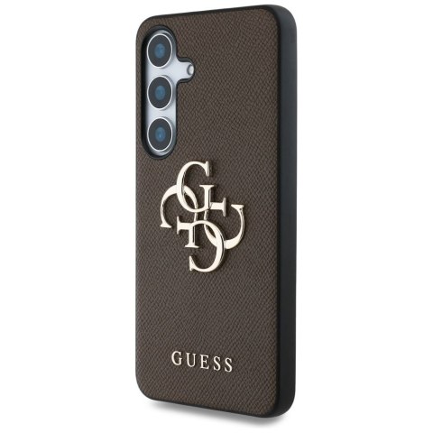 GUESS futerał do SAMSUNG S25 GUHCS25SPGT4MBW (PU Grained Big 4G and Classic Logo) brązowy
