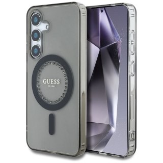 GUESS futerał do SAMSUNG S25 GUHMS25SPFTDTEK (Magnetic IML Rhinestones) czarny
