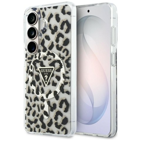 GUESS futerał do SAMSUNG S26 GUHMS26SHLEGTGLK (Magnetic IML Leopard Print Triangle) czarny