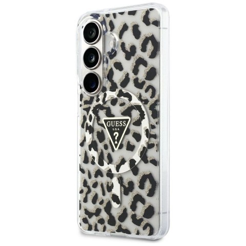 GUESS futerał do SAMSUNG S26 GUHMS26SHLEGTGLK (Magnetic IML Leopard Print Triangle) czarny