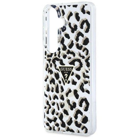 GUESS futerał do SAMSUNG S26 GUHMS26SHLEGTGLK (Magnetic IML Leopard Print Triangle) czarny