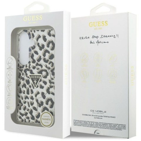 GUESS futerał do SAMSUNG S26 GUHMS26SHLEGTGLK (Magnetic IML Leopard Print Triangle) czarny