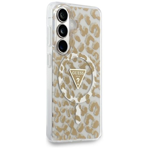 GUESS futerał do SAMSUNG S26 GUHMS26SHLEGTGLW (Magnetic IML Leopard Print Triangle) brązowy