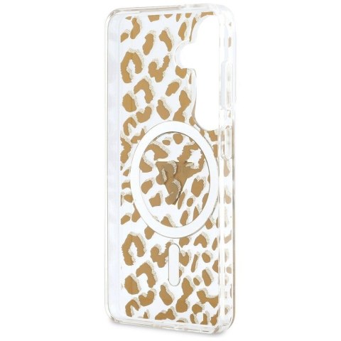 GUESS futerał do SAMSUNG S26 GUHMS26SHLEGTGLW (Magnetic IML Leopard Print Triangle) brązowy