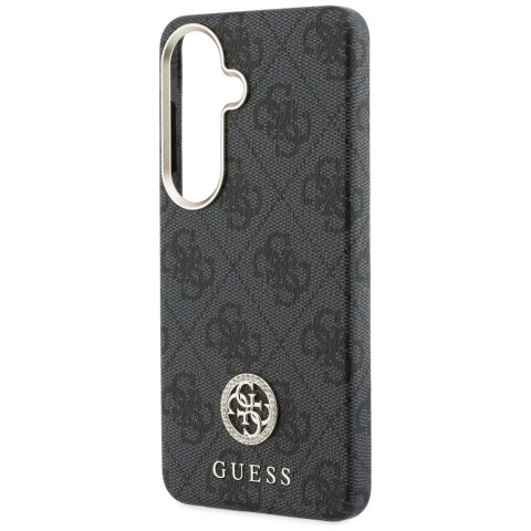GUESS futerał do SAMSUNG S26 GUHMS26SP4GRMDEK (4G Rhinestone Round Logo MagSafe) czarny