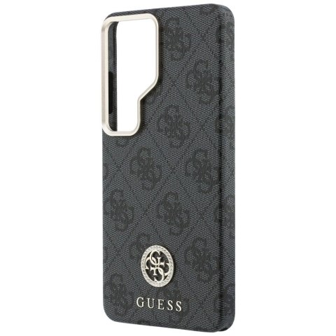GUESS futerał do SAMSUNG S26 Ultra GUHMS26LP4GRMDEK (4G Rhinestone Round Logo MagSafe) czarny
