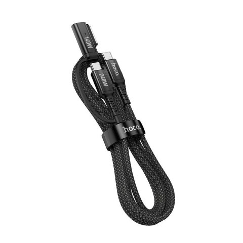 Kabel 2w1 USB C do USB C / Mag3 Hoco 240W 1,8 m U142 czarny