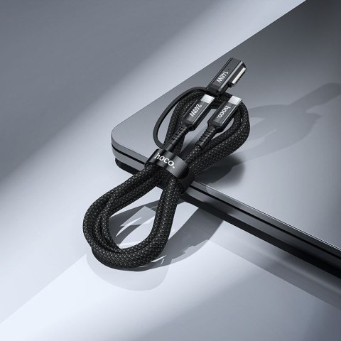 Kabel 2w1 USB C do USB C / Mag3 Hoco 240W 1,8 m U142 czarny
