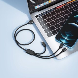 Kabel 3w1 USB A do Lightning / Typ C / Micro USB VEGER 2A 12W V303 1,2 m czarny