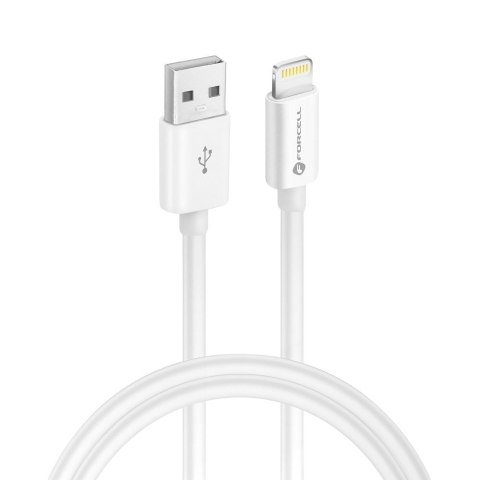 Kabel USB A do Lightning Forcell F-Energy MFi 2,4A 12W 1 m C703 biały