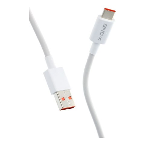 Kabel USB A do USB C X-ONE 6A 120W Ultra Pro XIAOMI (oryginalny chip) 1 m biały