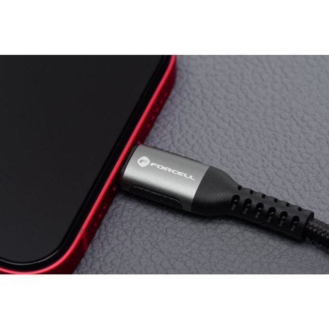 Kabel USB C do Lightning Forcell F-Energy PD 3A 27W Cafule 2 m C259 czarny