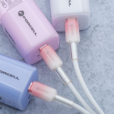 Kabel USB C do Lightning Forcell F-Energy PD 3A 27W Gradient 1 m C356 biały