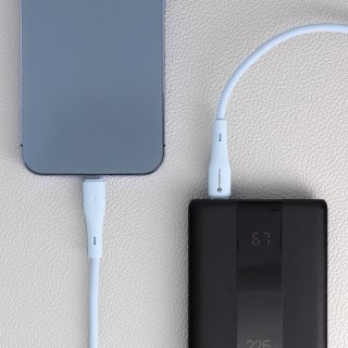 Kabel USB C do Lightning Forcell F-Energy PD 3A 27W Silicone 1 m C346 niebieski