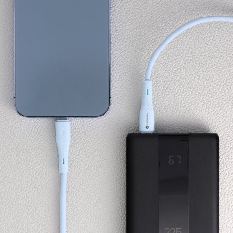 Kabel USB C do Lightning Forcell F-Energy PD 3A 27W Silicone 1 m C346 niebieski
