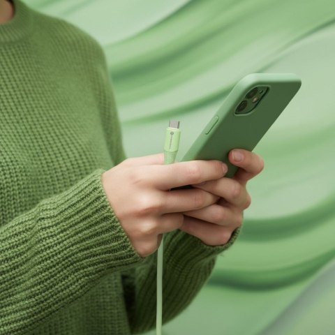 Kabel USB C do Lightning Forcell F-Energy PD 3A 27W Silicone 1 m C346 zielony