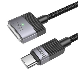 Kabel USB C do Mag3 Hoco 5A 140W magnetyczny 1,8 m U141 czarny
