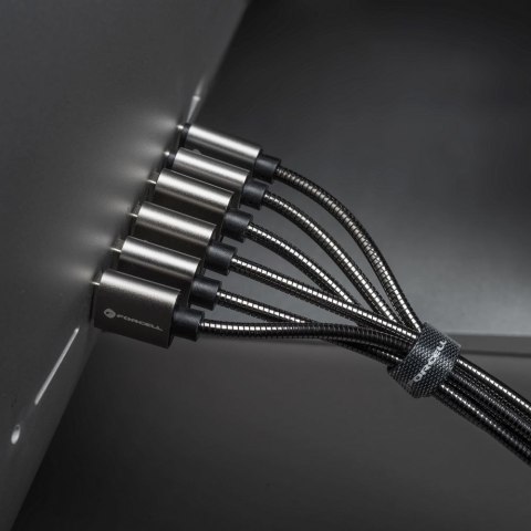 Kabel USB C do USB C Forcell F-Energy QC4.0 PD 3A 60W Metal 1 m C237 srebrny