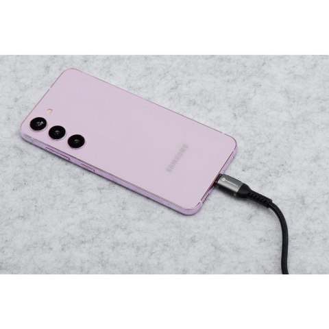 Kabel USB C do USB C Forcell F-Energy QC4.0 PD 5A 100W Cafule 0,25 m C260 czarny