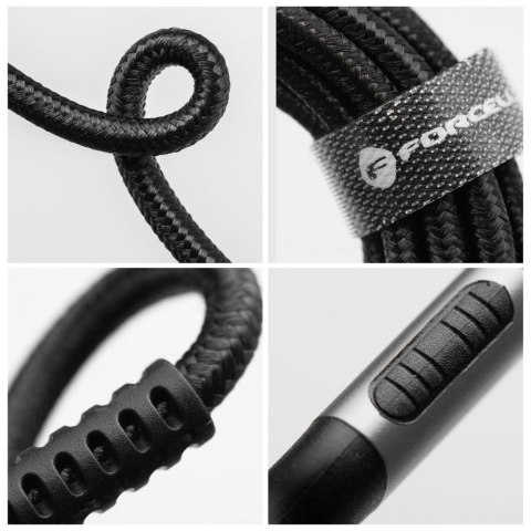 Kabel USB C do USB C Forcell F-Energy QC4.0 PD 5A 100W Cafule 2 m C260 czarny