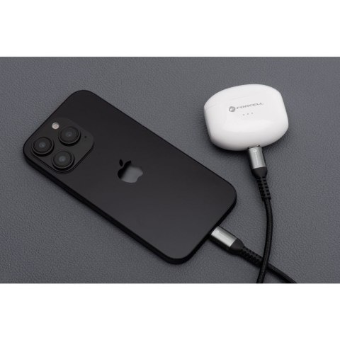 Kabel USB C do USB C Forcell F-Energy QC4.0 PD 5A 100W Cafule 2 m C260 czarny