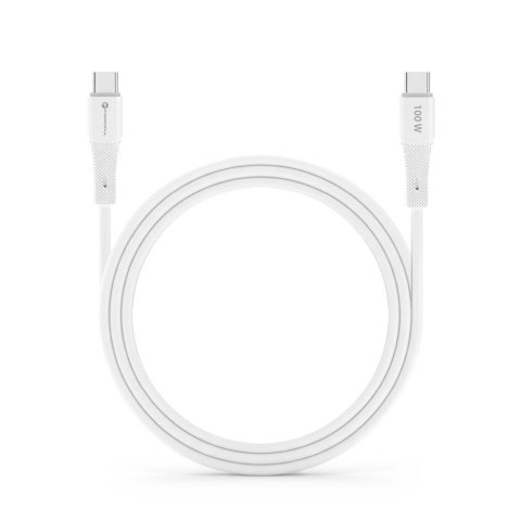 Kabel USB C do USB C Forcell F-Energy QC4.0 PD 5A 100W Silicone 1 m C347 biały