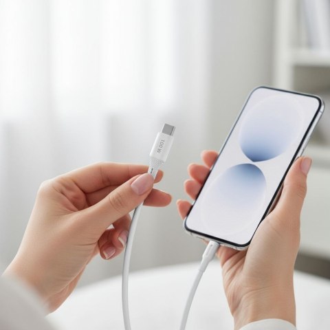 Kabel USB C do USB C Forcell F-Energy QC4.0 PD 5A 100W Silicone 1 m C347 biały