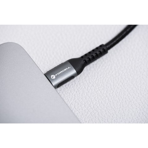 Kabel USB C do USB C Forcell F-Energy QC4.0 PD 5A 240W Cafule 2 m C263 czarny