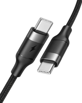 Kabel USB C do USB C VEGER PD 5A 100W 1,5 m CC02 czarny