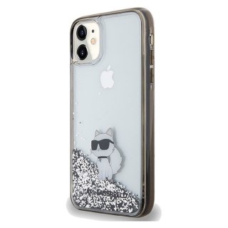 KARL LAGERFELD futerał do IPHONE 11 KLHCN61LKCNSK (Liquid Glitter C) transparentny