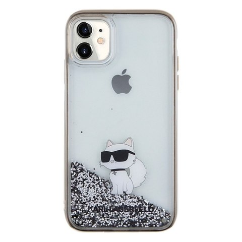 KARL LAGERFELD futerał do IPHONE 11 KLHCN61LKCNSK (Liquid Glitter C) transparentny