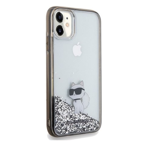 KARL LAGERFELD futerał do IPHONE 11 KLHCN61LKCNSK (Liquid Glitter C) transparentny