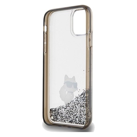 KARL LAGERFELD futerał do IPHONE 11 KLHCN61LKCNSK (Liquid Glitter C) transparentny