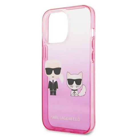 KARL LAGERFELD futerał do IPHONE 13 Pro KLHCP13LTGKCP (K Choupette Centered) różowy
