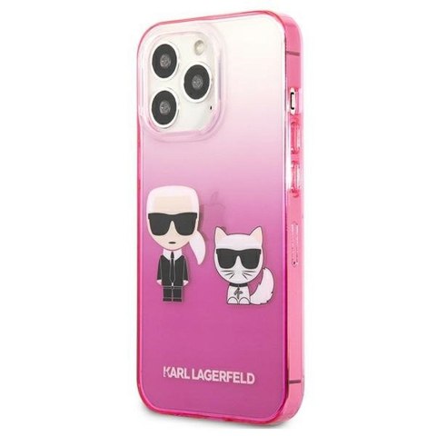KARL LAGERFELD futerał do IPHONE 13 Pro KLHCP13LTGKCP (K Choupette Centered) różowy
