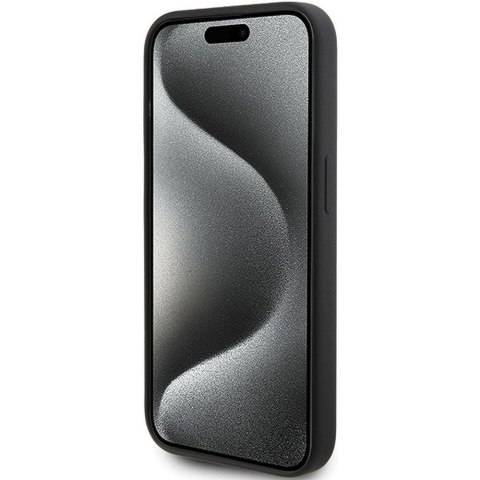 KARL LAGERFELD futerał do IPHONE 15 Pro KLHCP15LSKSBMCK (Silicone Karl Script Logo) czarny