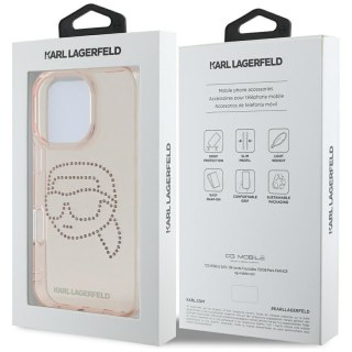 KARL LAGERFELD futerał do IPHONE 16 Pro KLHCP16LHKHDCELP (IML Rhinestones S K Head) różowy
