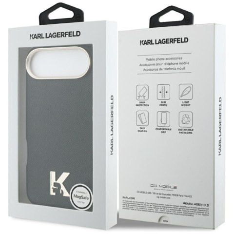 KARL LAGERFELD futerał do IPHONE 17 Air kompatybilny z MagSafe KLHMP17M5PGFKHGK (PU FW W/ KHead Logo) czarny