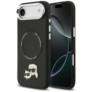 KARL LAGERFELD futerał do IPHONE 17 Air kompatybilny z MagSafe KLHMP17MPSMLRKCK (PU K&C PINS) czarny
