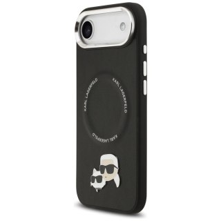 KARL LAGERFELD futerał do IPHONE 17 Air kompatybilny z MagSafe KLHMP17MPSMLRKCK (PU K&C PINS) czarny