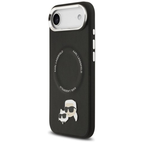 KARL LAGERFELD futerał do IPHONE 17 Air kompatybilny z MagSafe KLHMP17MPSMLRKCK (PU K&C PINS) czarny