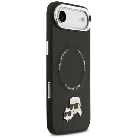 KARL LAGERFELD futerał do IPHONE 17 Air kompatybilny z MagSafe KLHMP17MPSMLRKCK (PU K&C PINS) czarny