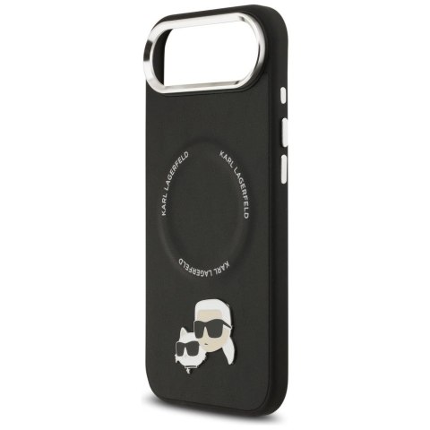 KARL LAGERFELD futerał do IPHONE 17 Air kompatybilny z MagSafe KLHMP17MPSMLRKCK (PU K&C PINS) czarny