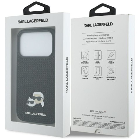 KARL LAGERFELD futerał do IPHONE 17 Pro KLHCP17L6PRKCLK (Rhinestone W/ K&C PIN) czarny